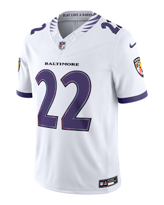NIKE リルペニー リルペニー ユニフォーム 刺繍 白 青 Derrick Henry Baltimore Ravens Men's Nike Dri-FIT NFL Stitched